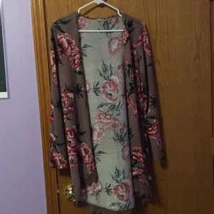 Rose patterned cardigan